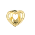 Polished gold hollow heart-shaped dental grill accessory for cosplay dental jewelry - Gold