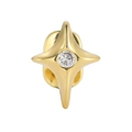 Grillz hip hop in rame placcato oro con stella a quattro punte e intarsio di zirconi - Oro (Stile Stella 1)