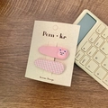 Set di fermagli per capelli in stile coreano con orsetto rosa e motivo a scacchi - Rosa