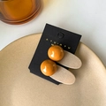 Elegantes pinzas para el cabello estilo coreano amarillo jengibre y beige para mujer - Amarillo Jengibre
