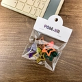 Star-shaped hair clips in vintage colors like purple and green with heart accents - Heart Charm Hair Clip