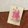 Lot de barrettes lapin pailleté rose et tissu floral de style coréen pour fille - Lapin à Paillettes et Imprimé Floral