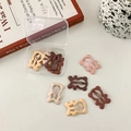 Lot de barrettes BB en forme d'ours mats aux tons café avec boîte de rangement - Style Ours