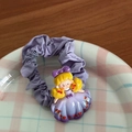 Coletero plisado morado con un lindo adorno de princesa de dibujos animados - Morado