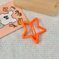 Pinza para el pelo de estrella naranja neón con acabado mate para niñas - Naranja Neón
