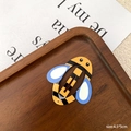 Graziosa molletta ape con strisce gialle e nere, dimensioni 4,5x5cm per bambini - Ape