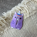 Simpatica molletta per capelli a forma di unicorno viola con finitura liscia - Unicorno Viola