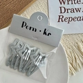Set of shiny silver star hair clips with fine glitter finish for girls and children - Meteor Shape Inner Glitter
