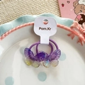 Set di due elastici per capelli a farfalla viola sfumati con finitura perlata - Serie Viola