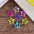 7-piece set of colorful star-shaped matte metal BB hair clips for girls' styling - Macaron Painted (Style 5)