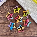 Set of 8 rainbow glitter star-shaped hair clips for girls with a gradient metallic finish - Gradient Glitter (Style 10)