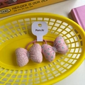 Set di elastici per capelli con fiocchi floreali rosa e perle per bambine - Serie Rosa