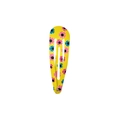 Yellow snap hair clip with pink and blue floral print for girls and daily styling - Yellow Small Flower Style (Style 6)