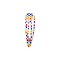 Classic white metal snap clip with colorful heart patterns for hair styling - White Multi-color Hearts Style (Style 10)