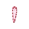 Pink snap hair clip for girls featuring cute watermelon print on metal base - Pink Watermelon Print Style (NK783)