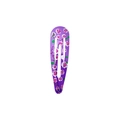Floral print purple BB hair clip with pink rose patterns for women styling - Purple Roses Style (Style 14)