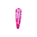 Pink BB hair clip with white polka dots and sweet bow design on a clean white background - Pink Polka Dot Bow Style (Style 16)
