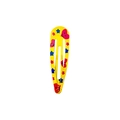 Cute yellow BB hair clip featuring red smiling heart and colorful star patterns - Yellow Heart & Star Style (Style 18)