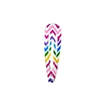 Vibrant rainbow zigzag print metal BB hair clip for women with colorful wavy pattern - Rainbow Waves Style (Style 19)