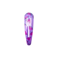 Purple metal BB hair clip with pink watermelon pattern for side fringe styling - Purple Watermelon Style (Style 24)