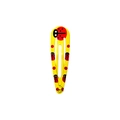 Vibrant yellow snap hair clip with cute ladybug pattern and red polka dots for kids - Yellow Ladybug Style (Style 29)