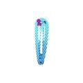 Blue and white striped snap hair clip with a cute purple cherry pattern decoration - Blue White Stripe Purple Cherry Style (Style 31)