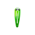 Bright green snap hair clip with a cute cartoon panda ornament for women and girls - Green Panda Style (Style 33)