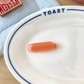 Barrette à cheveux minimaliste orange gelée pour filles, forme capsule en résine lisse - Orange