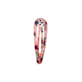 Pink drop-shaped snap hair clip with cute panda and floral pattern for girls - Pink Panda Floral Style (Style 45)