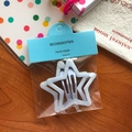 Pair of sparkling blue star-shaped snap hair clips for girls in gift packaging - Light Blue
