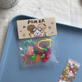 Cute Korean style kids elastic hair ties set featuring colorful cartoon rabbit and bear charms - 【8】Carrot Rabbit Hair Tie
