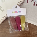 Set de tres pinzas para el cabello de tela en colores marrón, rosa y verde hierba - Rojo Ladrillo