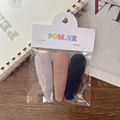 Set de tres pinzas para el cabello forradas en tela lavanda, rosa empolvado y marino - Rosa Loto
