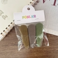 Set de tres horquillas de tela dulce en colores amarillo mostaza y verde bosque - Gris