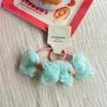 Élastique à cheveux avec nœud à fleurs vert pastel pour filles et enfants - Lot de 2 / Élastique Vert Floral