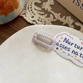 Mini lavender knitted rectangle dog hair clip with delicate woven texture - Light Purple Large