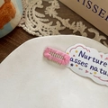 Pink rectangular knit BB hair clip for dogs and women with cute candy color style - Pink Medium