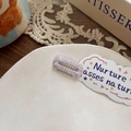 Mini lavender woven fabric BB hair clip for dogs on a cute illustrative backing card - Light Purple Medium