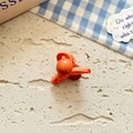 Schlichter hellorangener Mini-Haarclip für Mädchen mit glänzender Harzoberfläche - Orange