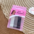 Kids glitter bobby pin set in silver grey and black colors within a pink display box - Black Series