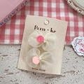 Coppia di fermagli per capelli a fiocco in pizzo crema con paillettes e perle bimba - Stile Fiocco Rete Paillettes