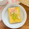 Three-piece set of star-shaped hair clips with colorful polka dots on a yellow card - Yellow Card Star Hairclip