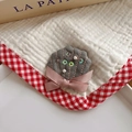 Fermaglio per capelli a forma di conchiglia grigia con paillettes, perle e fiocco - 【11】conchiglia Con Fiocco