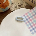 Cute light blue woven BB hair clip for dogs and women with handmade yarn texture - Light Blue (Large)