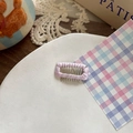 Light purple ribbon-wrapped mini hair comb clip for dogs, cute candy colored accessory - Light Pink Purple (Large)