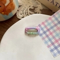 Cute candy-colored mini hair clip with colorful silk thread gradient wrap for dogs - Gradient Rainbow (Large)