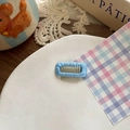 Cute blue fabric wrapped hair comb clip for dogs, stylish pet fringe accessory - Sky Blue (Large)