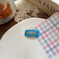 Chic hand-woven blue BB hair clip for dogs featuring a vibrant candy color woven texture - Royal Blue (Large)