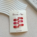 Lot de 6 barrettes à cheveux BB en métal rouge et rose à fleurs pour filles - Style Peint Mixte Rouge Rose (NK1195)