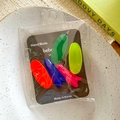 Five-piece set of colorful oval candy-colored BB hair clips for kids in various bright hues - Oval Clip
